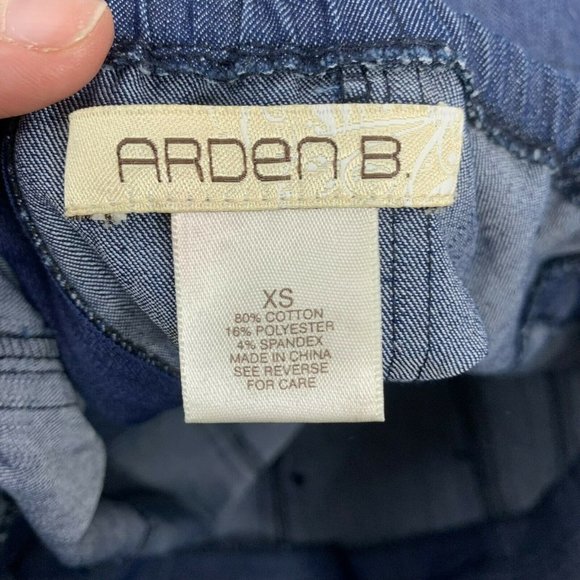 Arden B Sz XS Y2K Chambray Studded Stud Strapless Military Style Mini Dress T210 - Picture 8 of 9